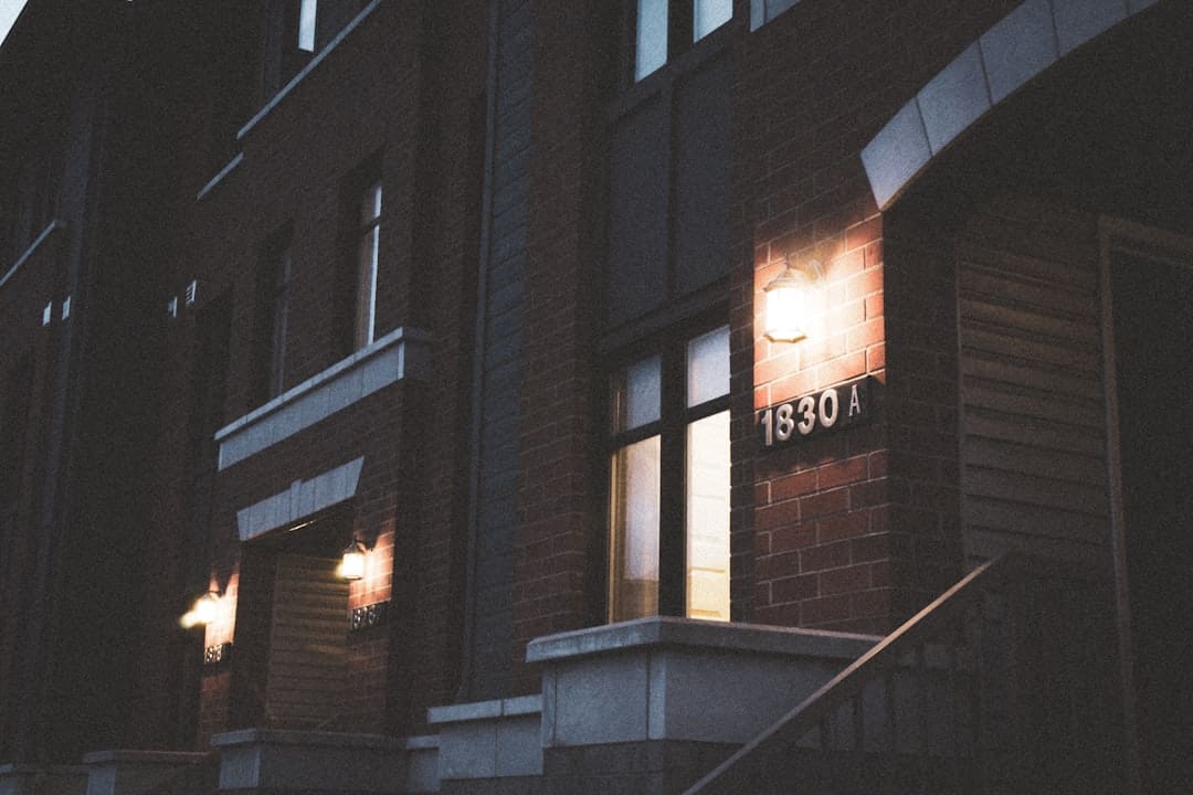 ontario support animal. Black and white UNK building