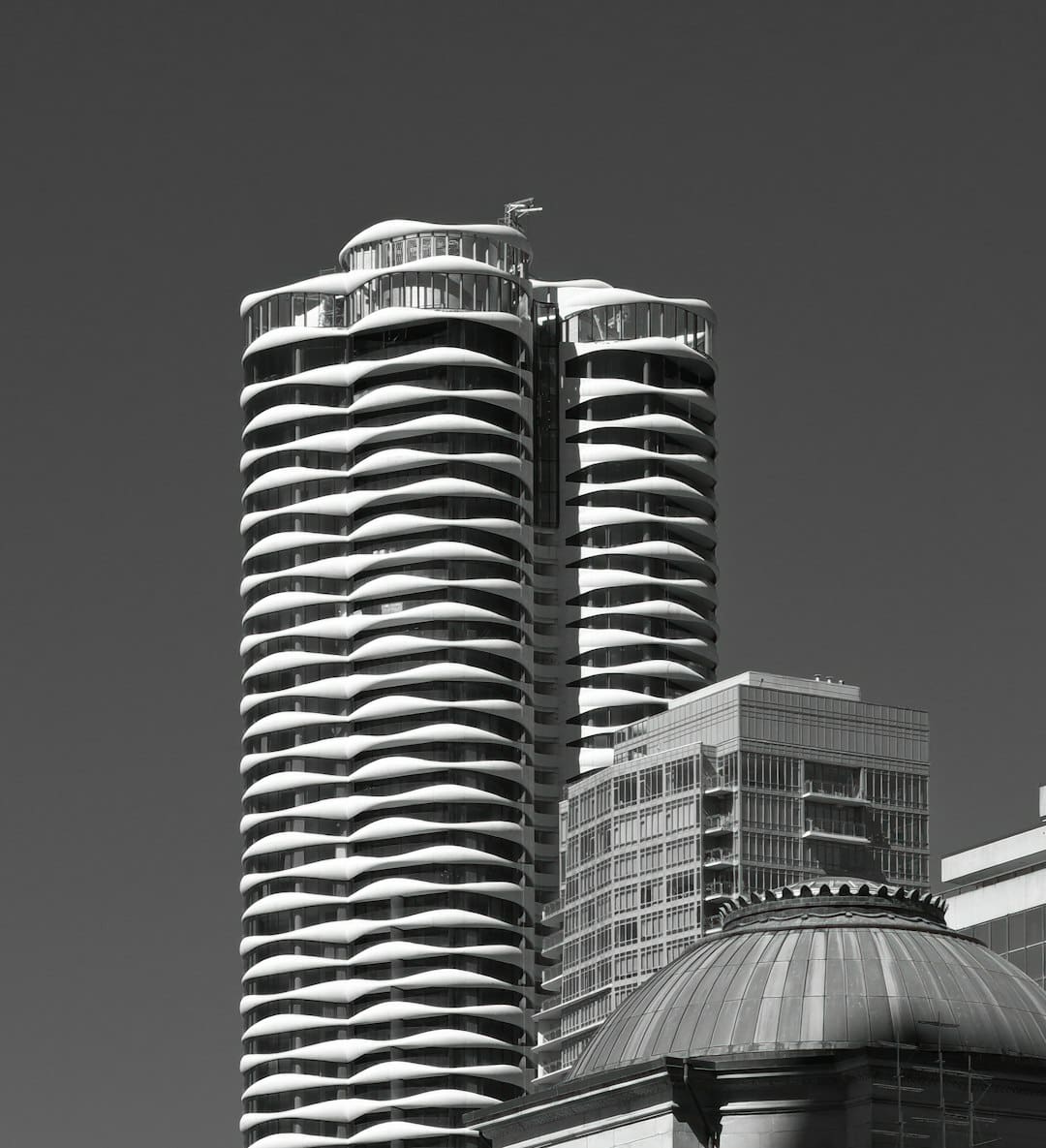 support animal rights — A unique modern skyscraper stands tall.